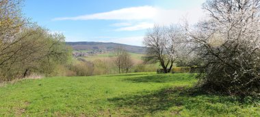 güzel manzara panoramik olarak Almanya'da