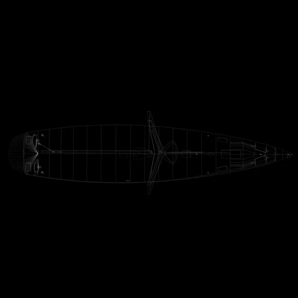 Eine 3D-Yachtillustration — Stockfoto