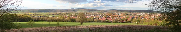 Panorama photo of the Pied Piper City hameln Niedersachsen Germany — Zdjęcie stockowe