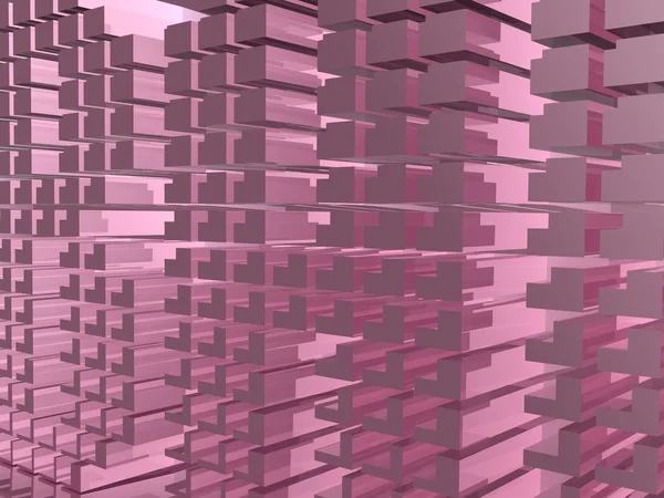 Fantasia rosa cromo 3D — Fotografia de Stock