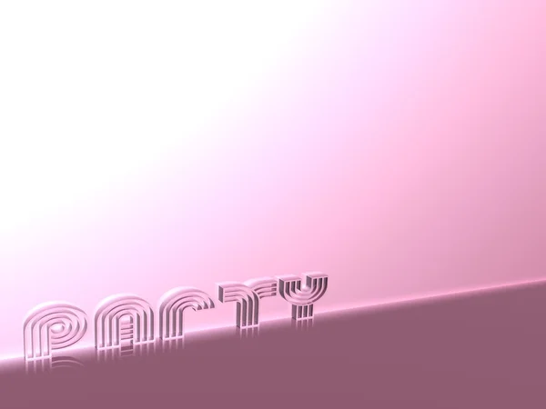 3D-s rózsaszín króm fél illusztráció — Stock Fotó