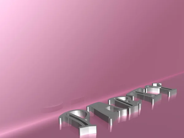 3D chrome rosa party illustration — Stockfoto
