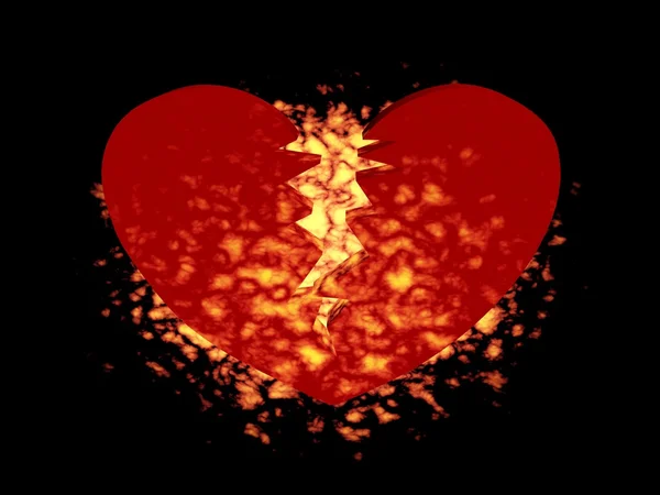 Coeur de feu 3D — Photo