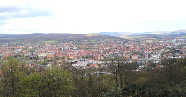 Panoramafoto der Stadt Hameln Stockbild