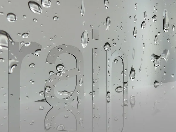 Ilustração 3D de gotas de água — Fotografia de Stock
