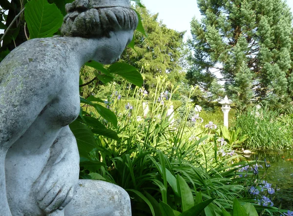Bella statura nel giardino estivo — Foto Stock