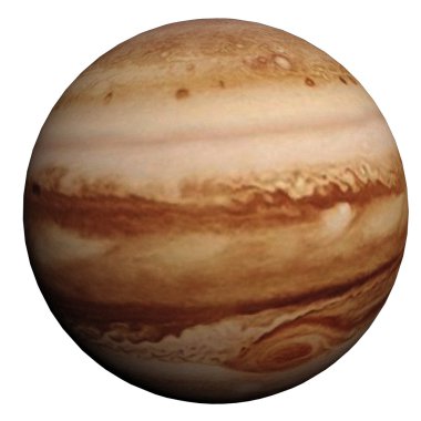 This nice 3D picture shows the planet jupiter