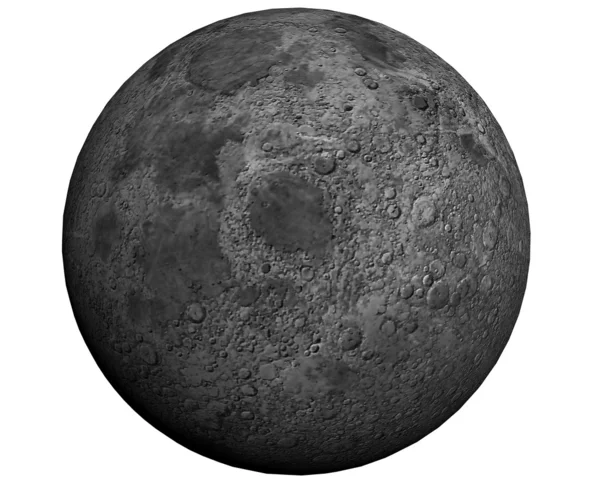 Dieses schöne 3D-Bild zeigt den Planeten Mond — Stockfoto