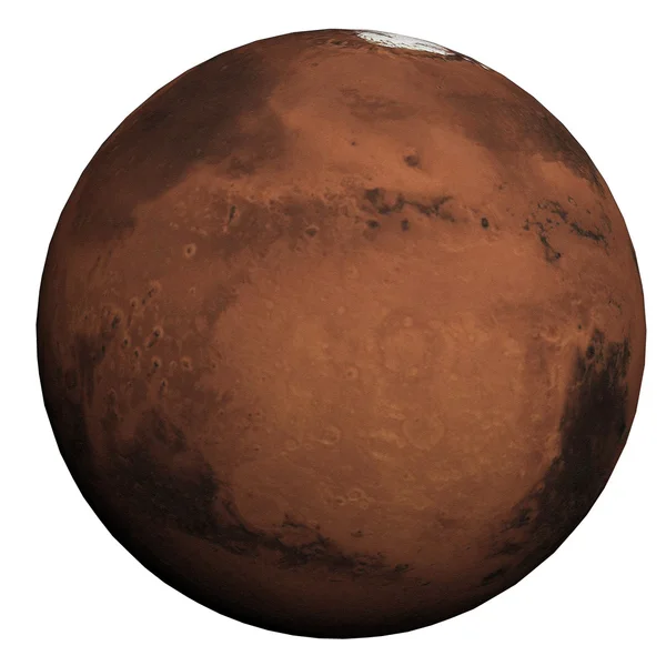 Questa bella immagine 3D mostra il pianeta Marte Fotografia Stock