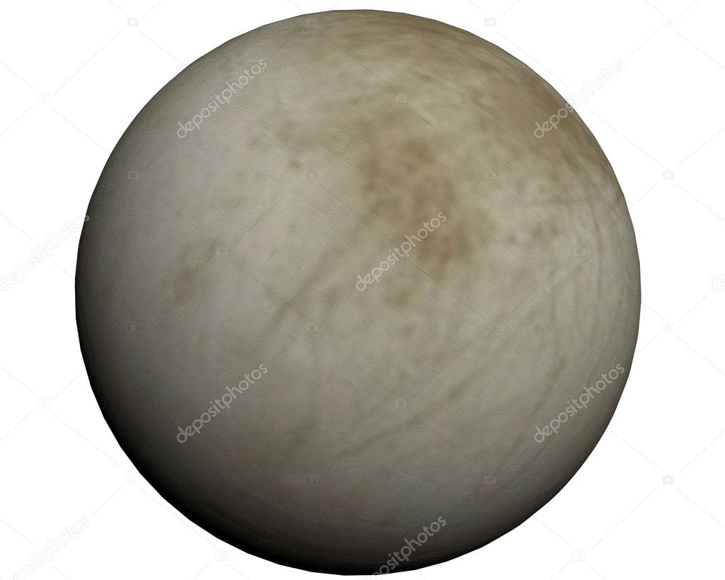 This nice 3D picture shows the planet europa