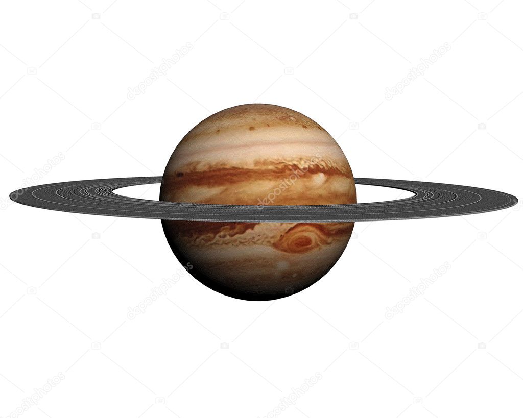 This nice 3D picture shows the planet saturn