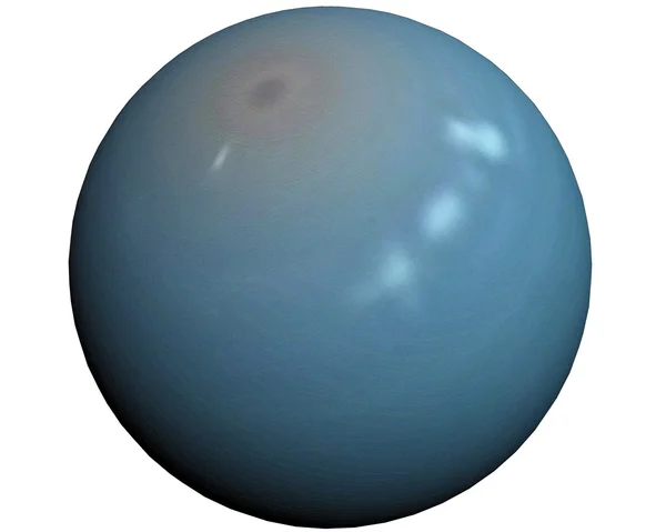 Dieses schöne 3D-Bild zeigt den Planeten Uranus Stockfoto
