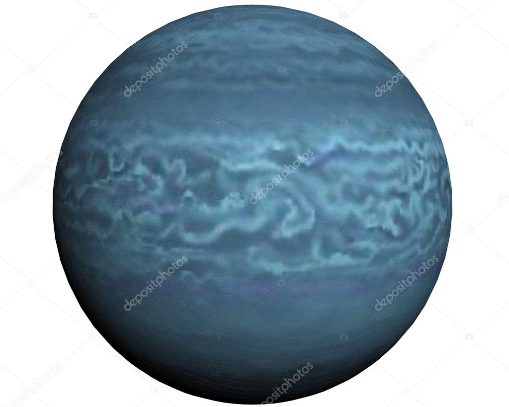 This nice 3D picture shows the planet neptun