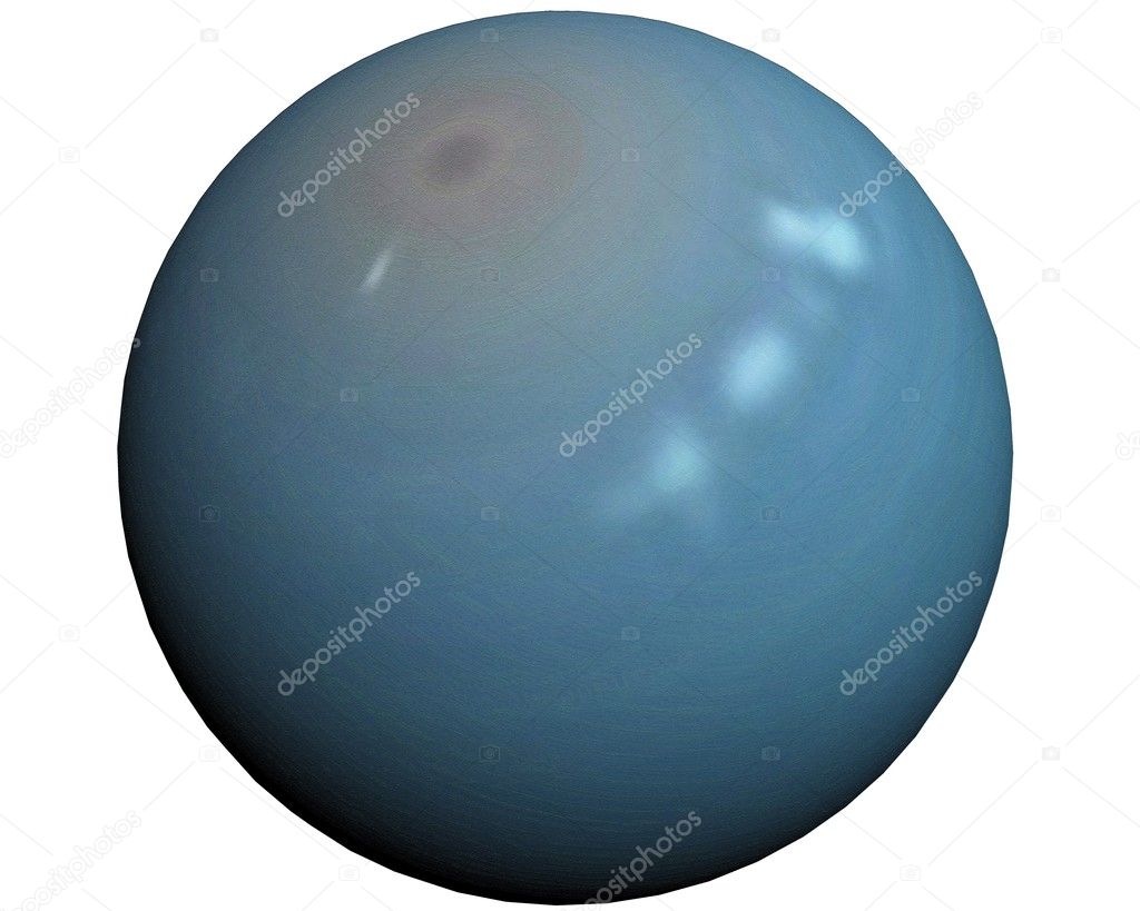 This nice 3D picture shows the planet uranus