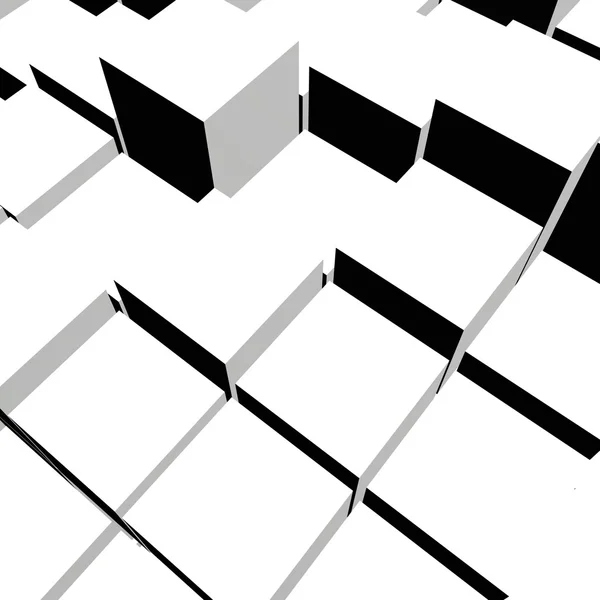 Mooie witte kubussen met schaduw — Stockfoto