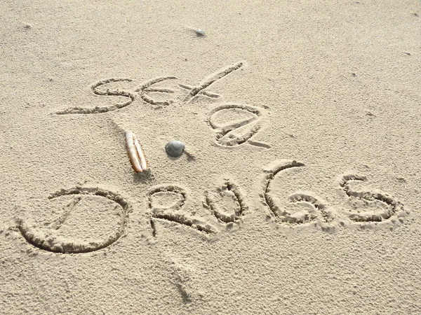Sex a drogy na pláži — Stock fotografie