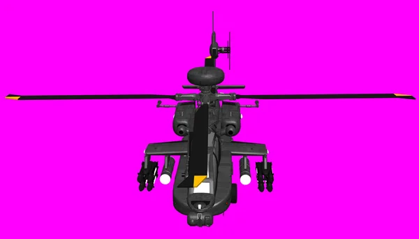 Amerikalı bir 3d apache helikopter — Stok fotoğraf