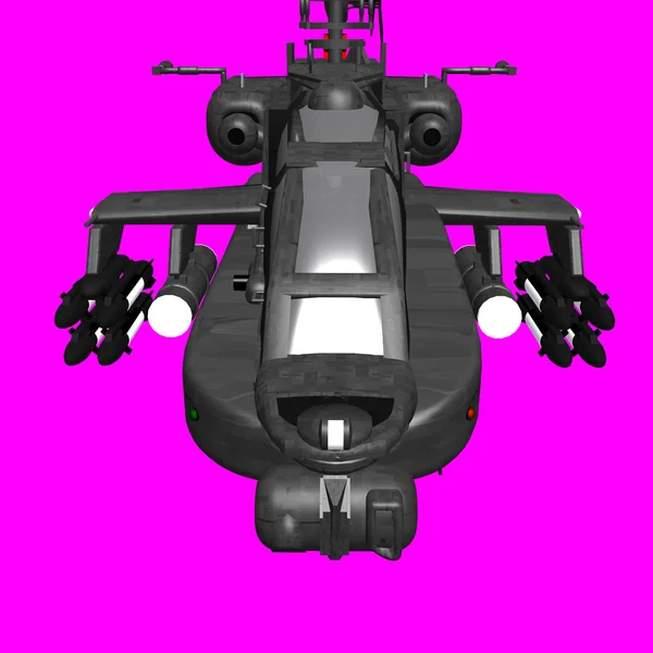 Un helicóptero Apache 3D americano — Foto de Stock