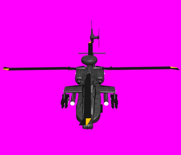 Ein amerikanischer 3D-Apache-Hubschrauber — Stockfoto