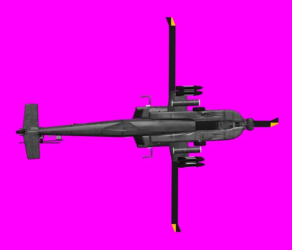 Um helicóptero americano Apache 3D — Fotografia de Stock