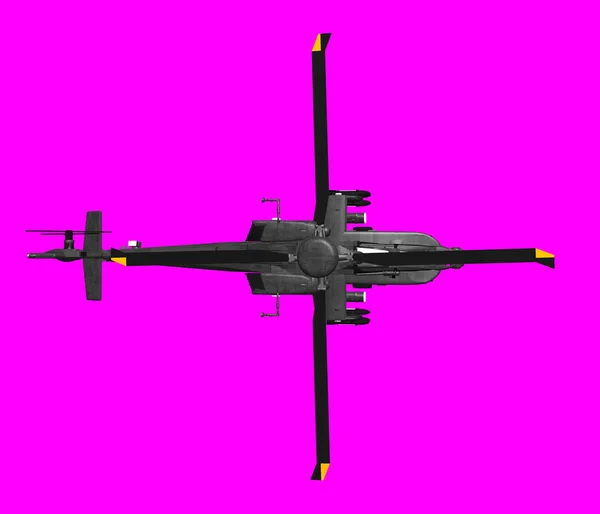 Un elicottero americano 3D Apache — Foto Stock
