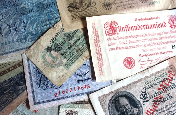 Grandi banconote tedesche della Reichsbank — Foto Stock