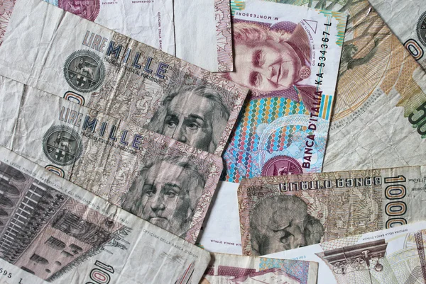İtalyan banknotların — Stok fotoğraf