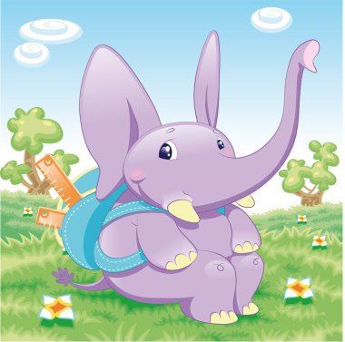 Baby Elephant - school clipart