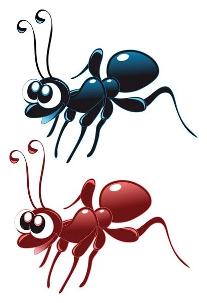 Två myror — Stock vektor