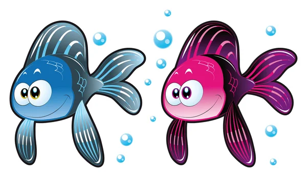 Två fiskar — Stock vektor