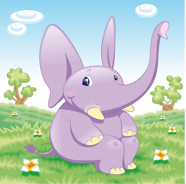 Bébé éléphant — Image vectorielle
