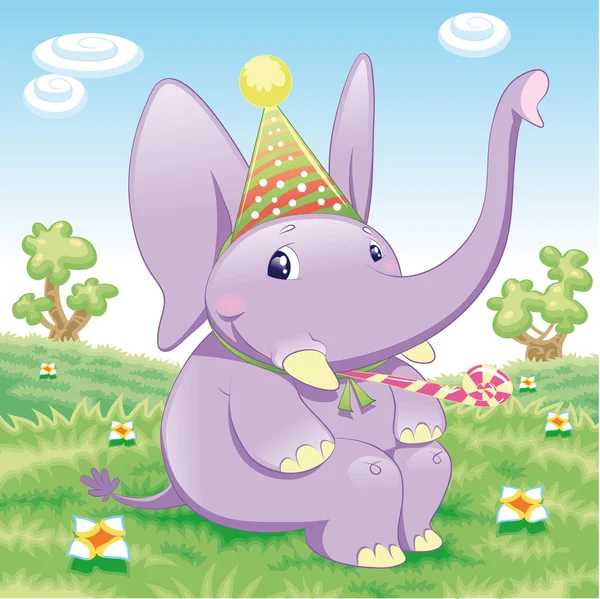 Дитячий слон - вечірка — стоковий вектор
