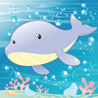 Baby Whale. clipart