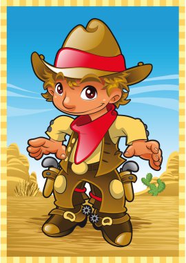 Little Cow Boy clipart