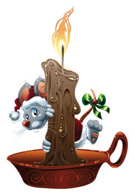 Little Mouse for Christmas clipart