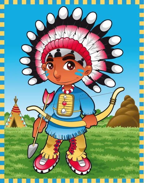 Baby Indian Boy — Stock Vector