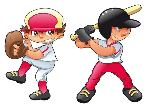 Бейсбольные персонажи — стоковый вектор
