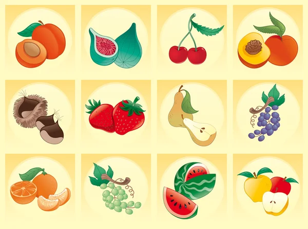 Frutta con sfondo — Vettoriale Stock