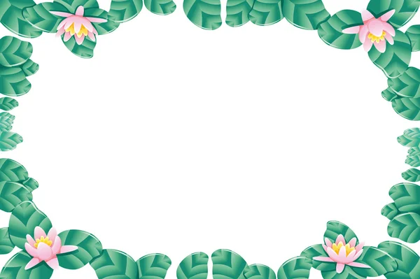 Cadre lotus — Image vectorielle