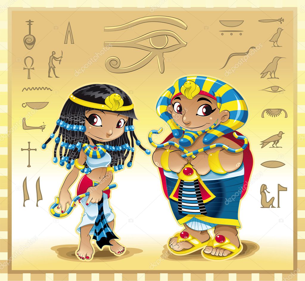 Pharaoh and Cleopatra with Background