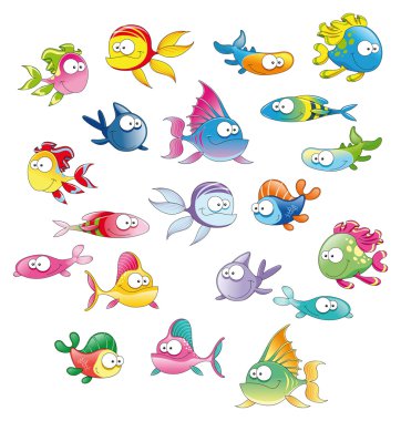 Family of fish. clipart