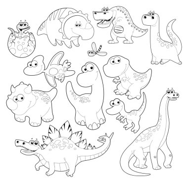 Dinosaurs Family. clipart