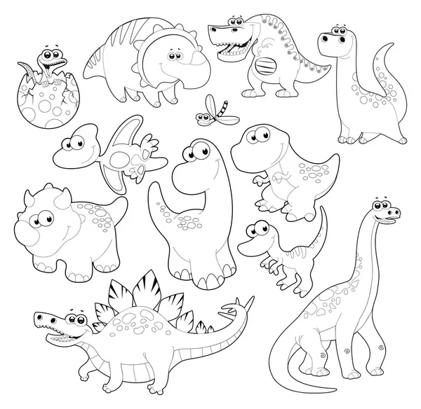 Familia de dinosaurios . — Archivo Imágenes Vectoriales