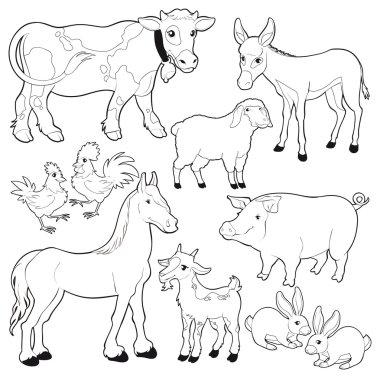 Farm animals. clipart