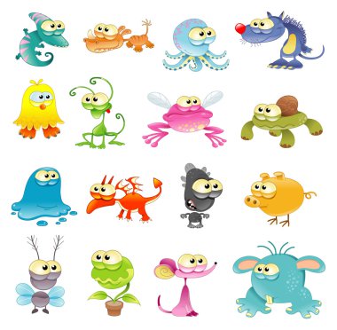 Family of monsters. clipart