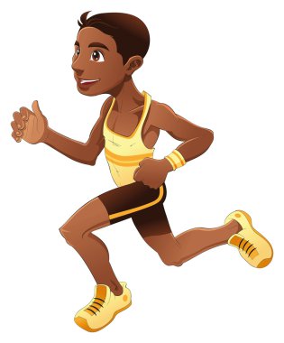 Runner boy clipart