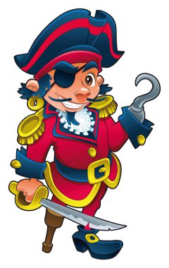 Funny pirate clipart