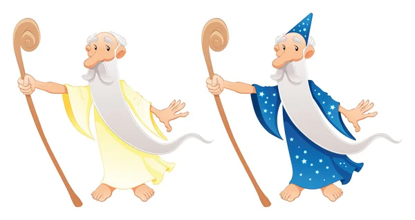 Stock vector Two types of wizard