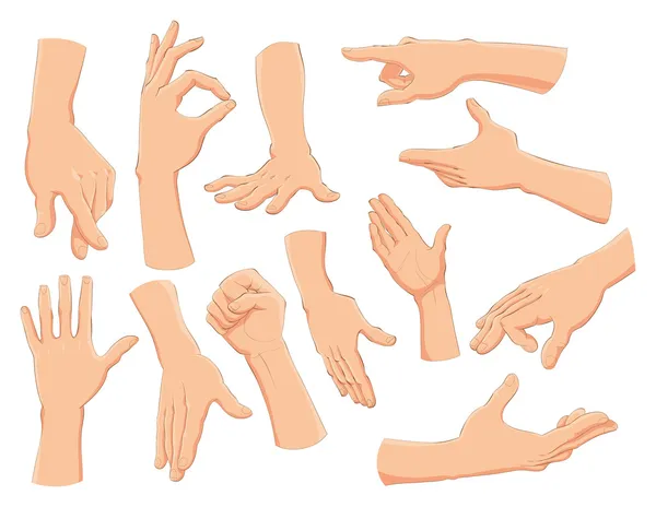 Händer och symboler. — Stock vektor