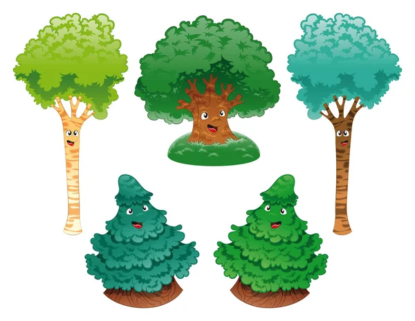 Famiglia di alberi — Vettoriale Stock